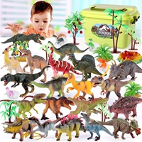 Trẻ em khủng long đồ chơi thiết lập mô phỏng động vật tyrannosaurus mô hình lớn cậu bé nhựa triceratops cao su mềm - Đồ chơi gia đình đồ chơi xếp hình cho bé