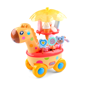 儿童玩具女孩过家家做饭冰激凌糖果车冰淇淋手推车厨房套装3-6岁