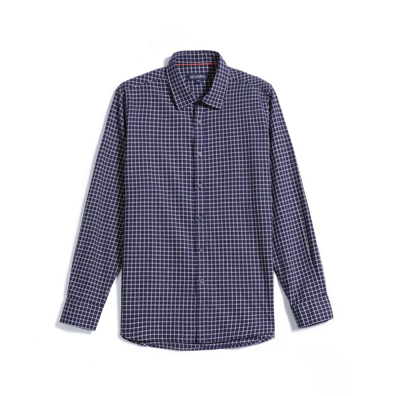 POLO/圣大保罗专柜正品 男士休闲衬衣纯棉格子长袖衬衫PW19WH017M