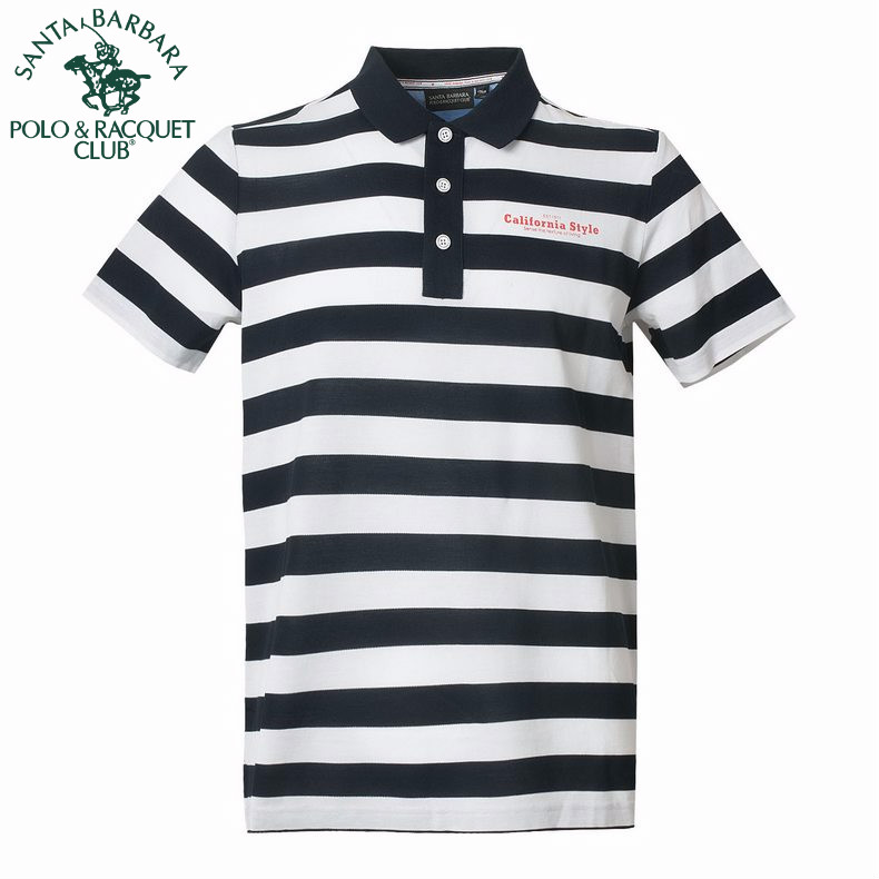 POLO/圣大保罗专柜正品休闲男夏装纯棉条纹翻领短袖T恤PS16KT225