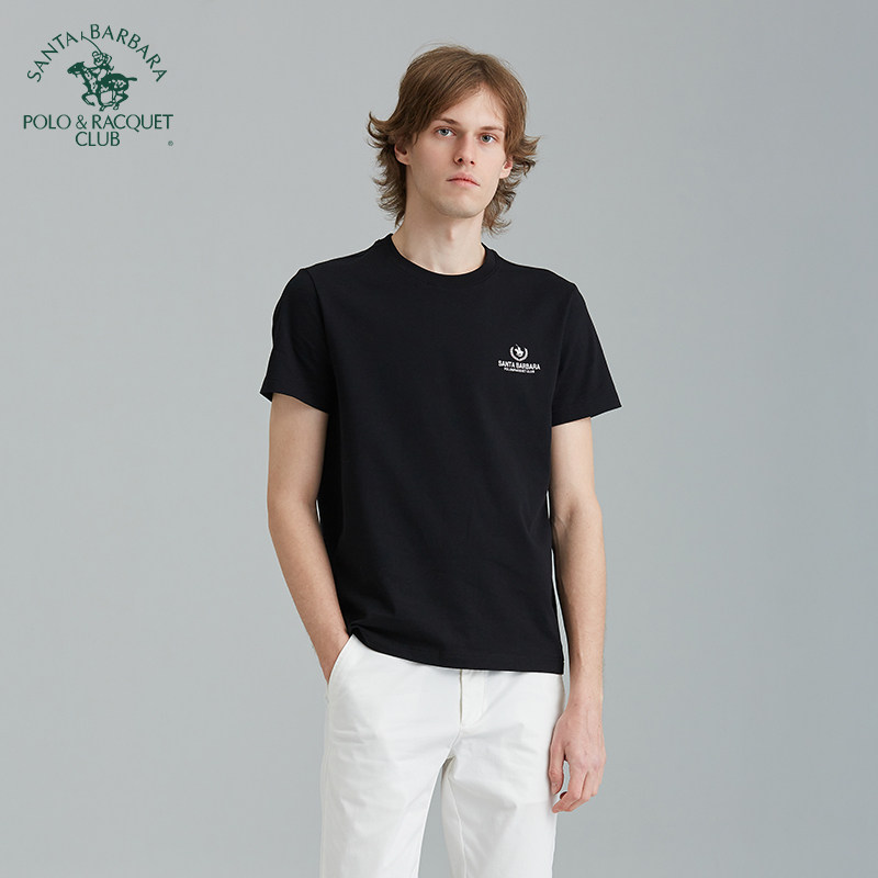 polo/圣大保罗专柜正品男士短袖t恤纯棉圆领简约夏季上衣时尚休闲