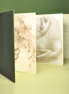 2025新款 银针笔素描本 银尖笔手工画本古典绘画速写素描 便携本