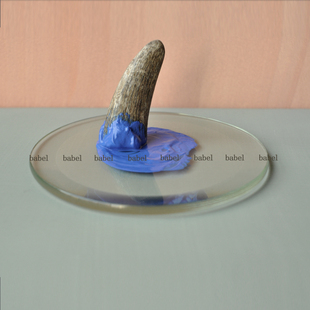 牛角研磨杵 不易碎 钢化玻璃板 耐高温 5mm厚 超硬 水彩研磨盘