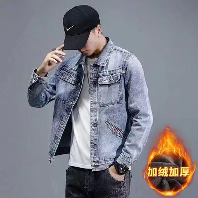 春秋潮牌牛仔外套男潮流日系宽松牛仔衣大码男款夹克上衣
