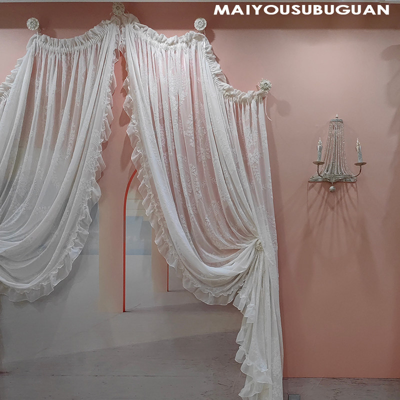 「花镜」法式穹顶窗帘高定丝绒纱隔断帘门帘纱定做客厅书房定制,居家布艺,定制窗帘,淘宝优惠券,粉丝福利购,淘宝优惠卷