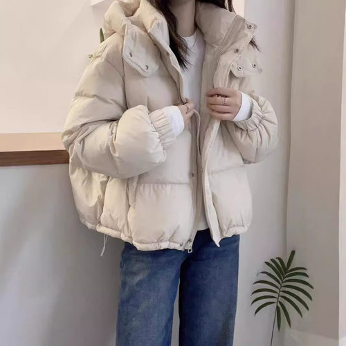 棉衣女秋冬短款2025韩版大码宽松棉服小个子连帽时尚保暖休闲外套