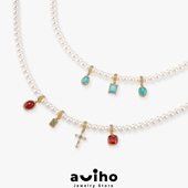 aviho 百搭气质 小众设计任意扣吊坠单坠可拆珍珠项链搭配吊坠法式
