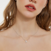 aviho 百分比造型项链微镶锆石小众设计感轻奢百搭气质珍珠锁骨链