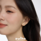 aviho 纯银超仙甜美少女四芒星耳钉简约小巧精致防过敏睡觉不摘
