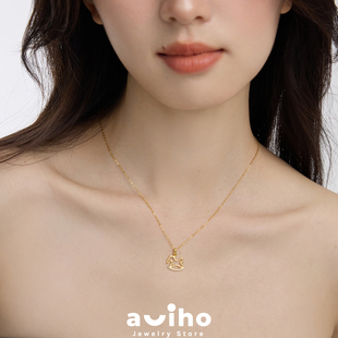 aviho 精致小马吊坠通体925银项链女高级百搭轻奢锁骨链 马上有钱