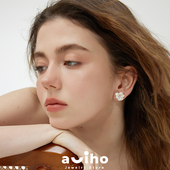 aviho 立体花朵耳环小众设计感独特花花耳钉银针绝美可爱夏日耳饰