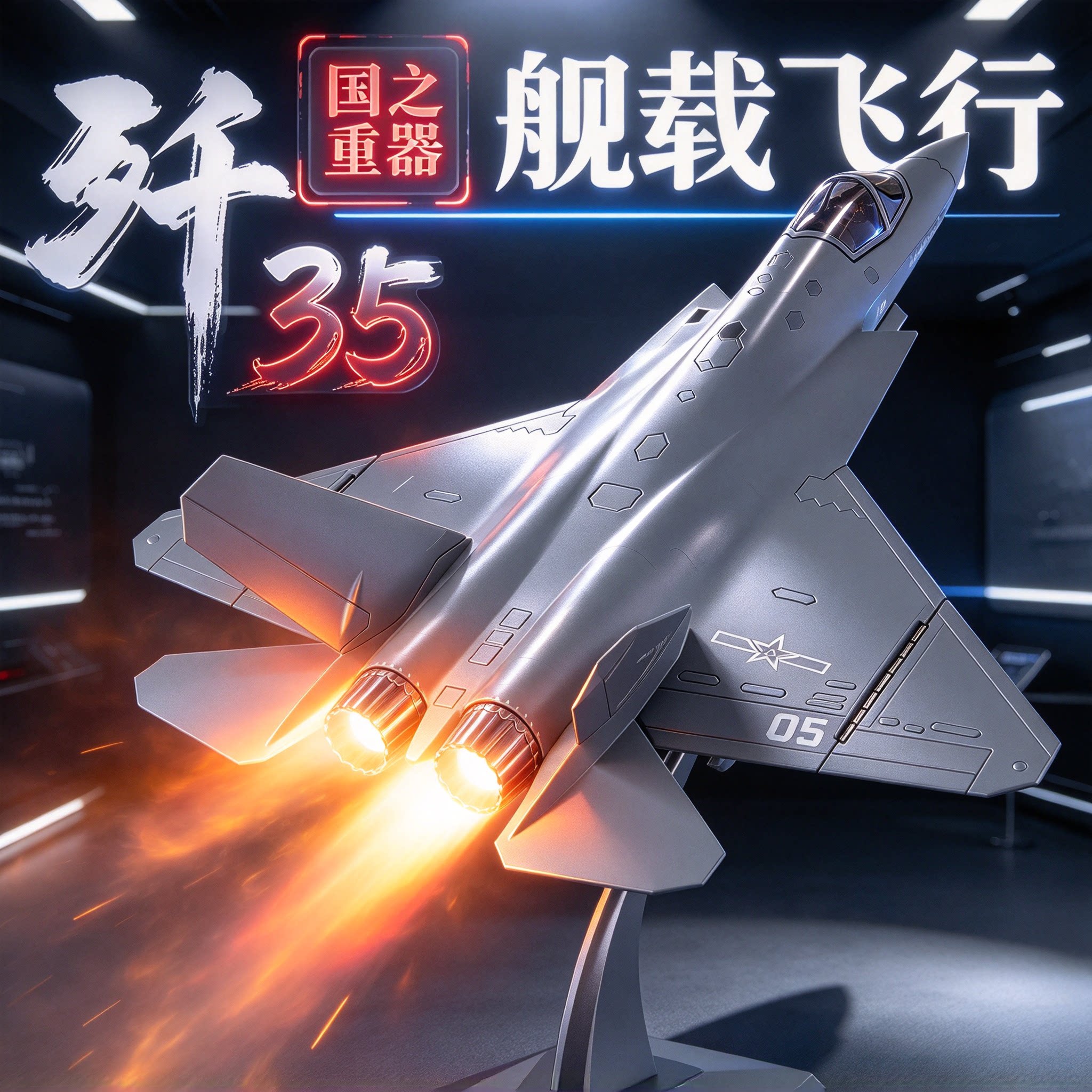 172歼35隐身战机合金模型