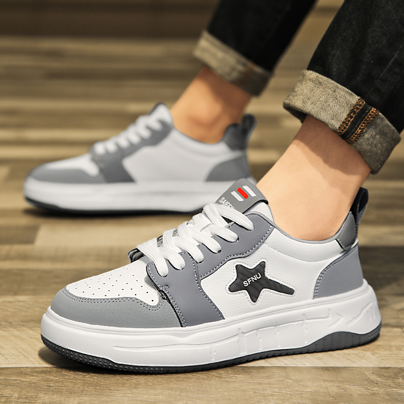 脚王KFT男鞋官方旗舰店秋季透气轻奢高端小白鞋男士潮流厚底板鞋