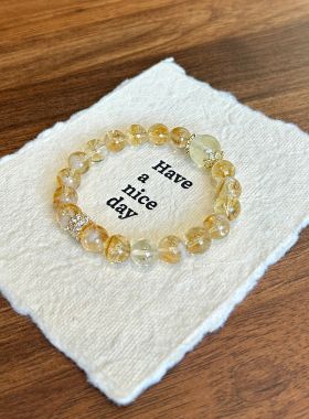 【暴富2.0】天然黄塔晶手串黄水晶招转运男女手链送女友礼物