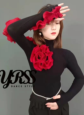 YRSS舞服摩登舞练习服上衣女新款原创设计舞衣拉丁舞练习服舞蹈服