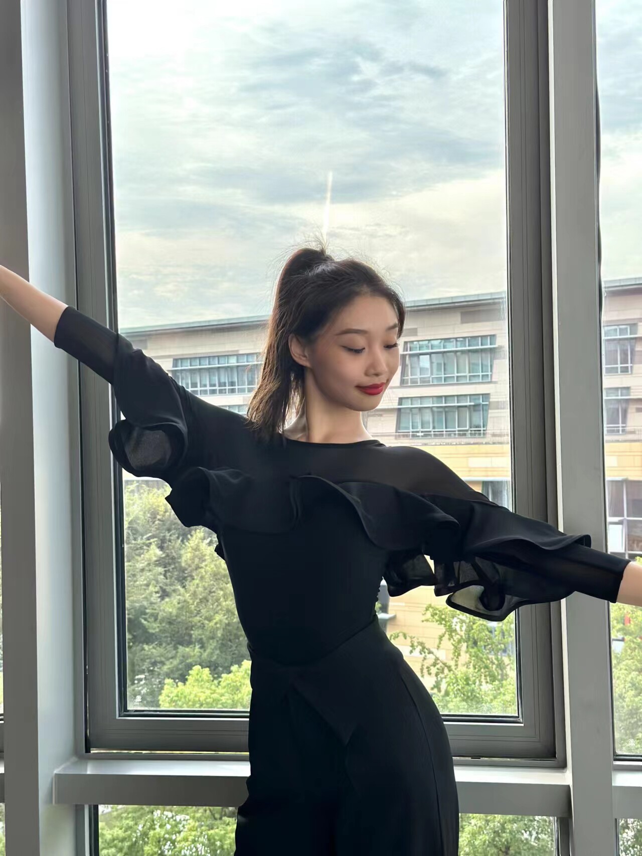 YHA舞服女士上衣摩登舞拉丁舞衣