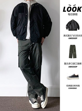 美式复古飞行员夹克棒球服外套