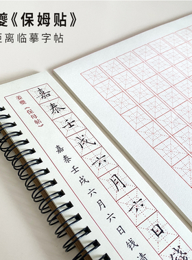 姜夔跋王献之保母帖小楷临摹字帖毛笔硬笔书法近距离习字卡回米格