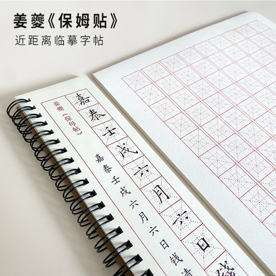 姜夔跋王献之保母帖小楷临摹字帖毛笔硬笔书法近距离习字卡回米格