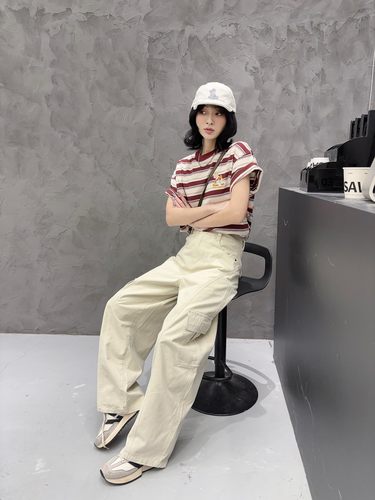 ROWN AGGER2026春新款美式时尚街头复古口袋工装牛仔裤女阔腿裤潮