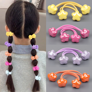 俏萌宝同款儿童高弹力小南瓜双头皮筋小女孩扎高马尾辫子绕绕头绳