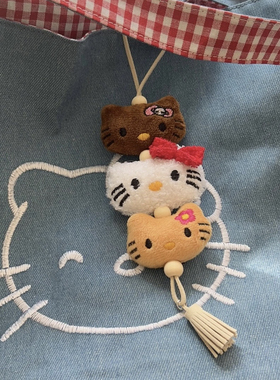 可爱黑皮猫咪挂卡通手工猫咪包毛绒挂件公仔包包玩偶钥匙扣挂饰