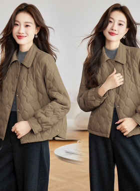 现货2025冬装新款时尚棉衣外套修身显瘦小个子纯色棉服上衣保暖潮