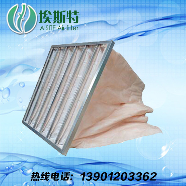 铝框中效袋式空气过滤器中效静电棉F5空气过滤器中效袋式过滤器