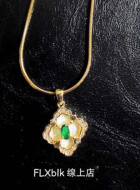 金色四叶草项链情侣款