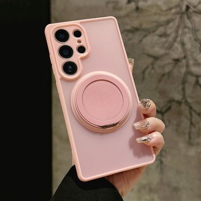 适用于三星s25ultra手机壳全包镜头s24uitra磁吸s23fe旋转支架一体A56A55A54A52A36新款s25edge支架壳24+plus