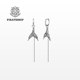 s925银简约气质秋冬时尚 海盗船银饰新款 鱼尾耳饰女高级感新款 耳扣