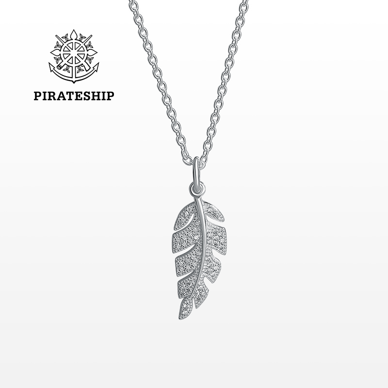 海盗船银饰银叶项链秋冬配饰