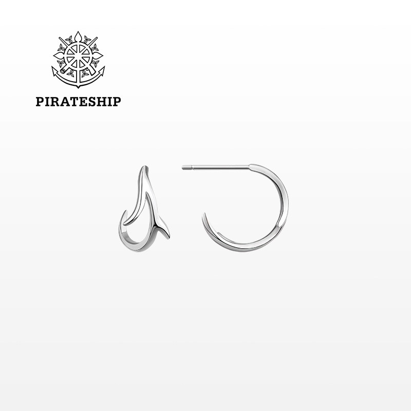 海盗船银饰鹿角耳钉女2024年新款轻奢小众设计感气质高级感银耳饰,饰品/流行首饰/时尚饰品新,耳钉,淘宝优惠券,粉丝福利购,淘宝优惠卷