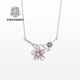 海盗船银饰新款 银樱花项链女日韩气质吊坠银项链925银锁骨链短款