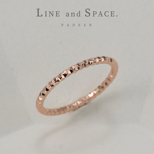 14K包金闪亮玫瑰金戒指素圈 尾戒女小指 小众精致小戒指关节戒