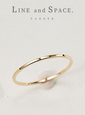 14K包金超细戒指素0.8mm 闺蜜尾戒指环 女关节戒指光面 欧美金色