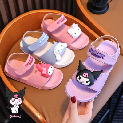 玉桂狗凉鞋女童夏季户外小学生大耳狗凉拖鞋2025新款女防滑耐磨