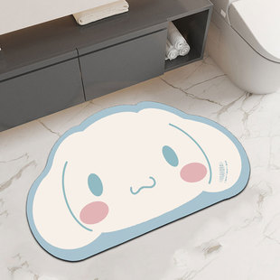 玉桂狗速干脚垫厕所门垫吸水大耳狗卫生间防滑地垫吸水软硅藻泥