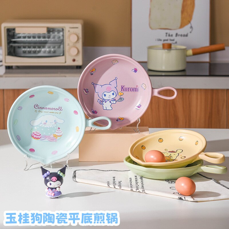 玉桂狗卡通陶瓷平底锅煎蛋盘
