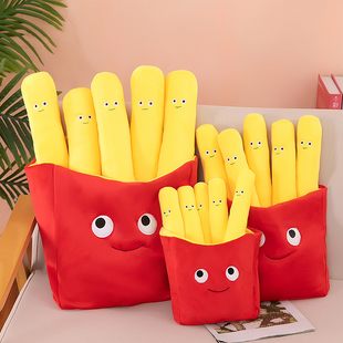 网红薯条零食抱枕公仔床上搞怪玩偶搞笑娃娃创意丑萌生日礼物女孩