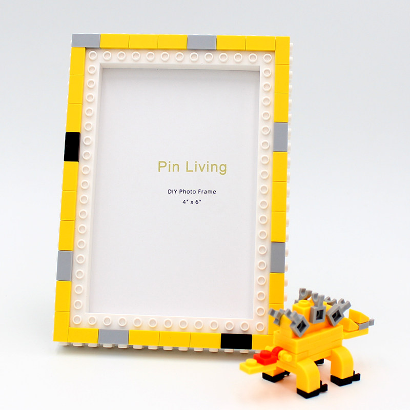 儿童恐龙diy积木相框礼品摆台