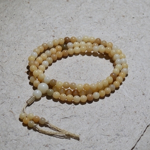 天然风化菩提根108颗手链手串念珠白玉菩提子6mm圆珠文玩手持男女