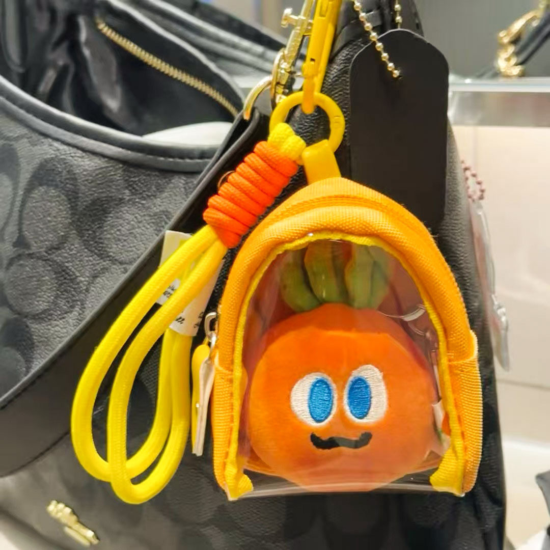 五月天胡萝卜pvc遛娃包外出防尘收纳包外挂公仔玩偶娃娃吧唧痛包