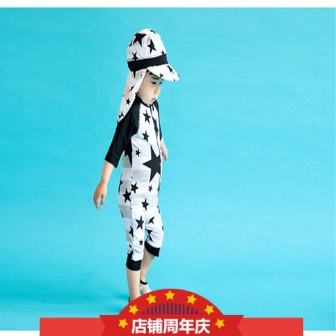 短袖连体冲浪服幼儿游泳衣