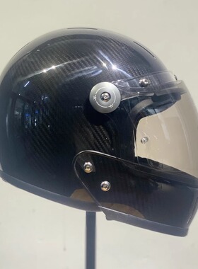 碳布亮光3C认证电动车头盔四季通用Veldt维尔特复古摩托车盔亮碳