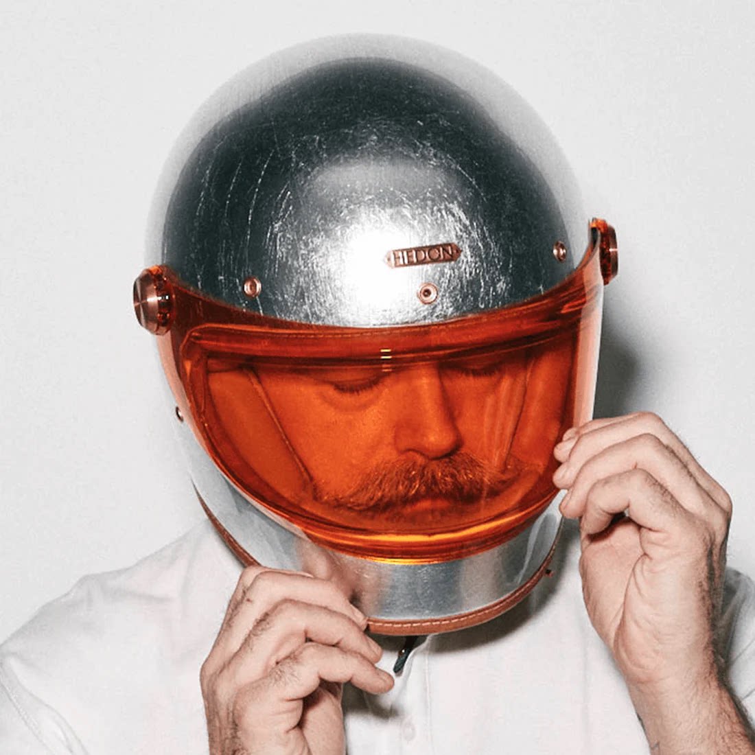 HEDON黑豆银箔3.0通用碳纤维年代摩托车头盔凯旋哈雷印第安全盔