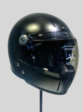 碳布哑光黑银箔下巴三C电动车半盔veldt摩托车头盔男女摩托车头盔