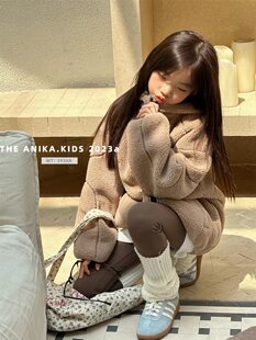 ANIKA阿尼卡品牌童装新款冬款 男女童中大童加厚绒毛毛外套大衣厚