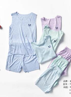 薄款背心短裤儿童睡衣外穿家居服