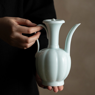 执壶点茶壶茶盏温酒壶功夫茶具家用绿茶壶 仿宋代湖田窑影青瓷宋式